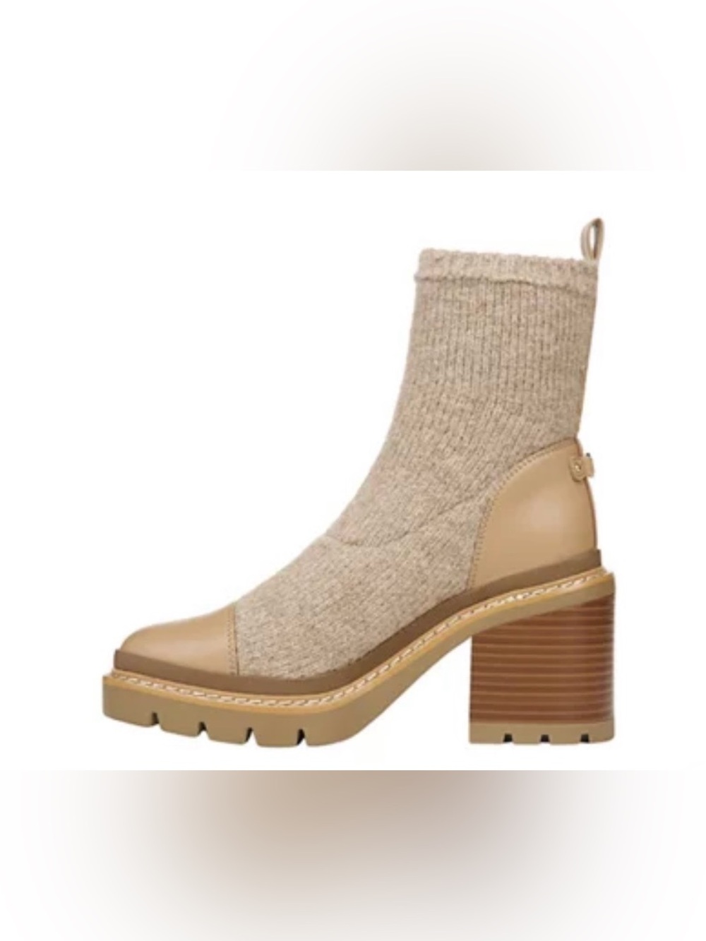 Knit Ankle Boots in Brown & Cream Like New - Picture 2 of 8
